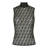 FF lace high-neck top