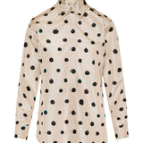 Dots printed long-sleeve shirt