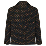 Printed stretch wool-blend blazer