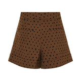 Printed wool shorts