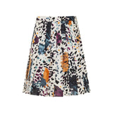 Silk printed midi skirt