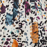 Silk printed midi skirt