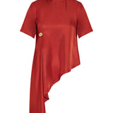 Loulou De Saison Madea asymmetric silk top