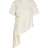 Loulou De Saison Madea asymmetric silk top