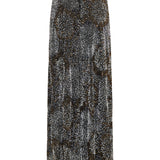 Crepe skirt with pearl embroidery