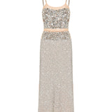 Sequined chiffon maxi dress