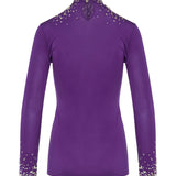 Stud-embellished stretch jersey top