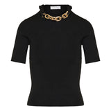 Stretch silk-blend t-shirt