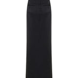 Satin-crepe maxi skirt