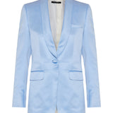 Single-breasted silk blazer
