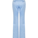 Duchesse satin straight‑leg trousers