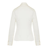 Fitted silk-georgette shirt