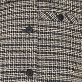 Stripe tweed collar vest