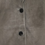 Shaped suede blazer