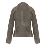 Shaped suede blazer