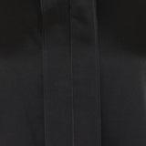 Front-seam satin blouse