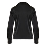 Front-seam satin blouse