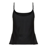 Stretch cotton-blend cami top