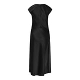 Satin twist bodice dress