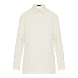 Sculpted collared woven shirt