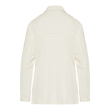 Sculpted collared woven shirt