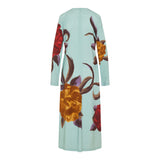 Peony Placée long sleeve swing dress