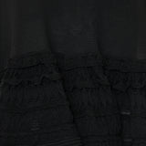 Peplum lace-trimmed wool top