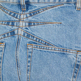 Round denim trousers