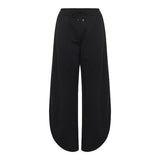 Petal cotton‑jersey barrel‑leg trousers