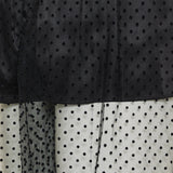 Polka‑dot fil coupé organza wide‑leg trousers