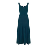 Flared rib knit dress