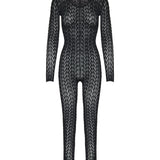 Stretch lace catsuit