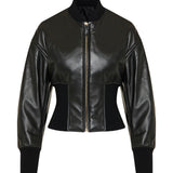 Leather cinched bomber