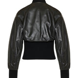 Leather cinched bomber