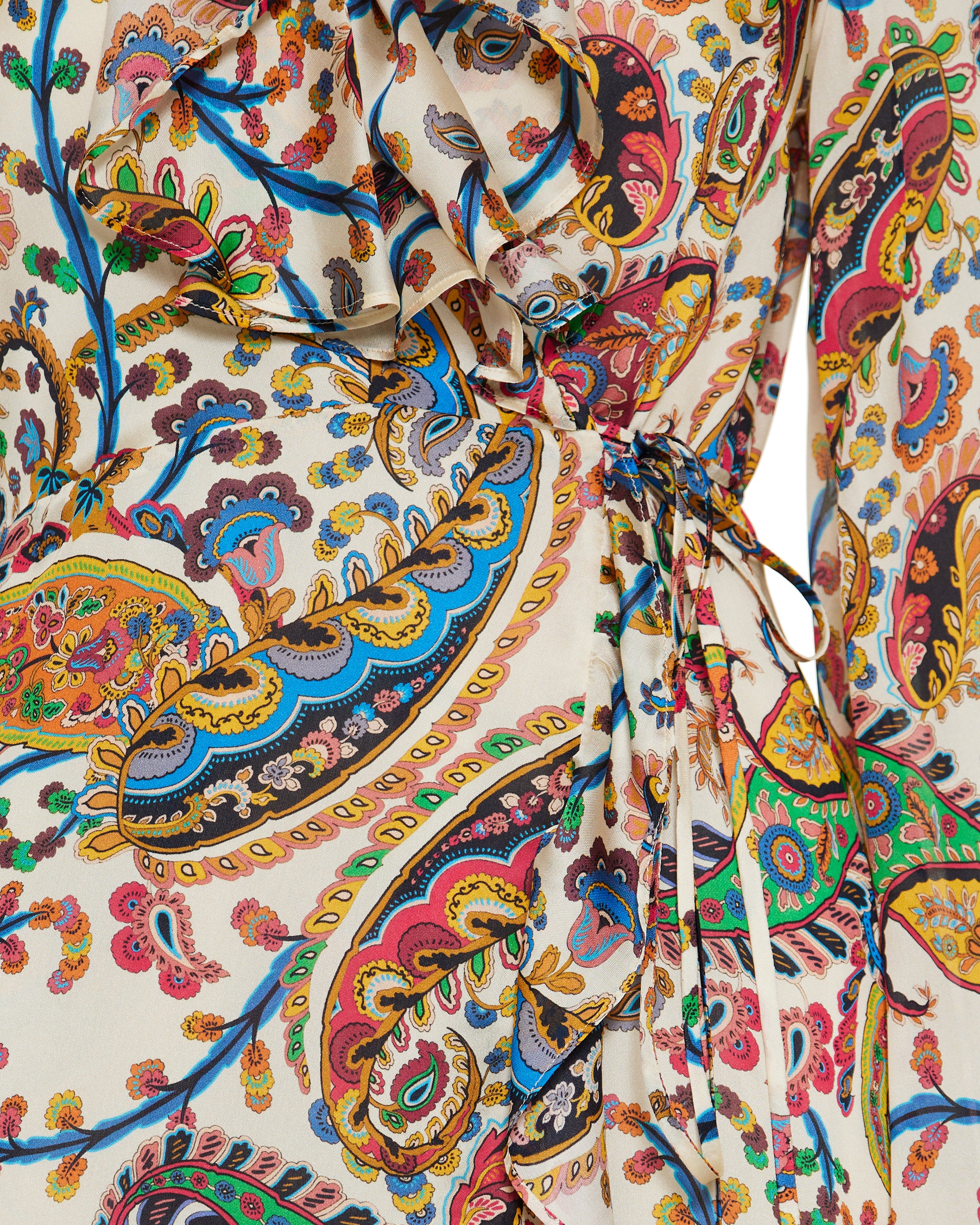 ETRO Asymmetric paisley‑print midi dress – Luisa World