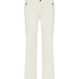 Straight‑leg denim jeans