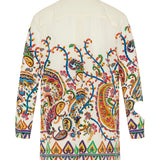 Paisley-printed silk shirt