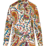 Paisley print silk shirt