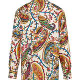Paisley print silk shirt