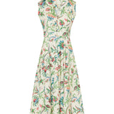 Floral print sleeveless midi dress
