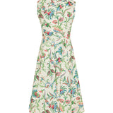 Floral print sleeveless midi dress