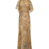 Paisley print silk mini dress