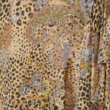 Silk printed wrap skirt