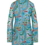 Crochet-effect sequin mini dress