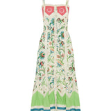 Floral cotton midi dress