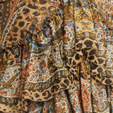 Etro Printed ruffled mini skirt