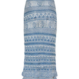 Ruffled crocheted maxi skirt