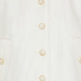 Wool‑blend trimmed linen jacket