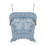 Knitted cotton crop top