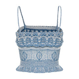 Knitted cotton crop top